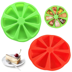 AMJKEJI Silicone Baking Moulds, 2 Pcs 8 Cavities Cake Mould Non-Stick