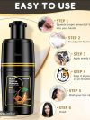 Black Hair Dye Shampoo for Gray Hair – Semi-Permanent Hair Color for Women & Men (350ml x 2) - Image 3