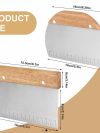 Dough Scraper with Scale 15CM Food Grade Stainless Steel Dough Cutter with Wooden Handle, Bench Scraper, Pastry Scraper Kitchen Scraper for Pizza, Bread, Pastry, Cake Dough Baking Shaping - Image 4