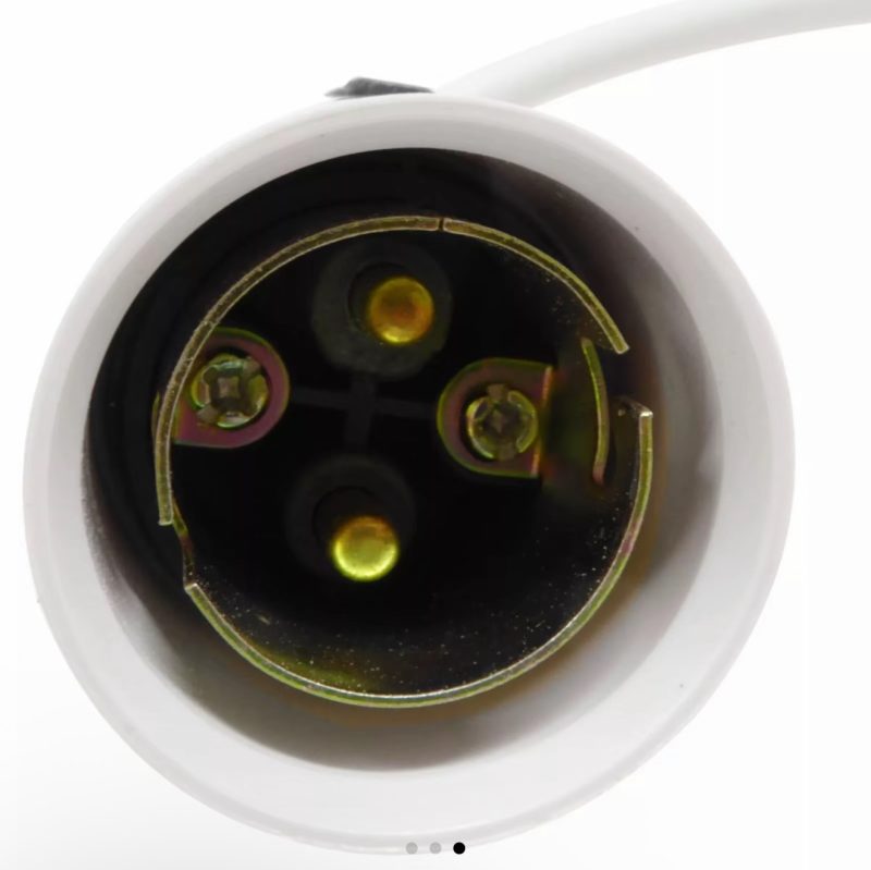 ESSENTIALS 6" PENDANT SET LIGHT FITTING B22 WHITE 3 1/2" - Image 3