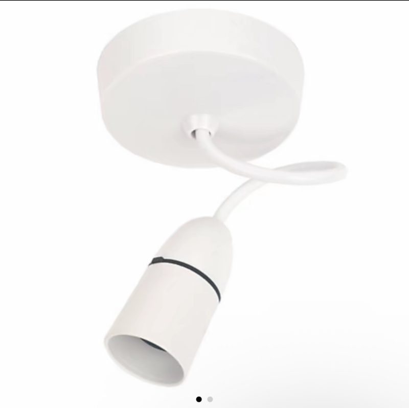ESSENTIALS 6" PENDANT SET LIGHT FITTING B22 WHITE 3 1/2"