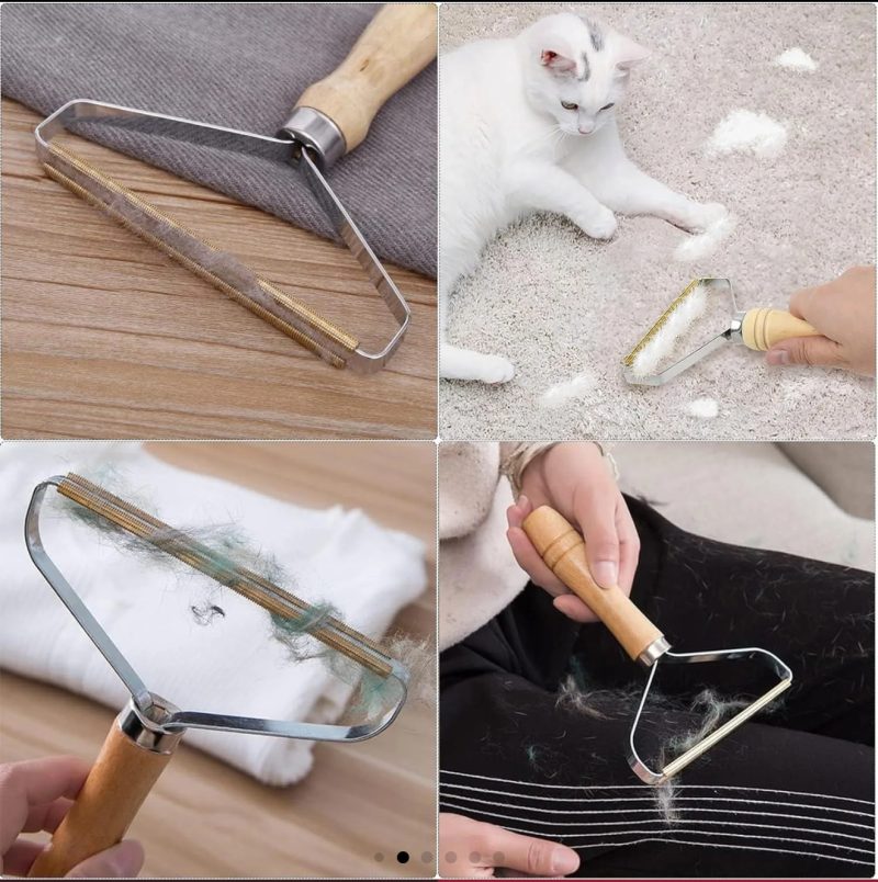 lint remover, Pet hair remover, Pack of 2 ,Fuzz remover, Carpet scraper, Hair remover for Clothes & Pets - Image 5