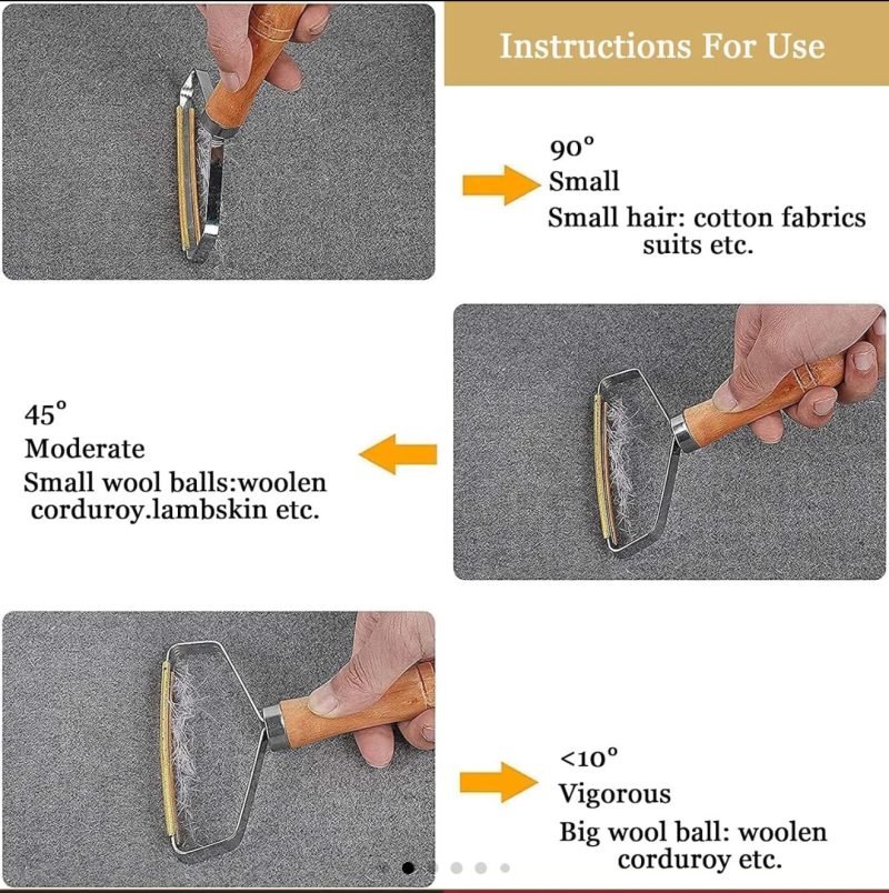 lint remover, Pet hair remover, Pack of 2 ,Fuzz remover, Carpet scraper, Hair remover for Clothes & Pets - Image 3
