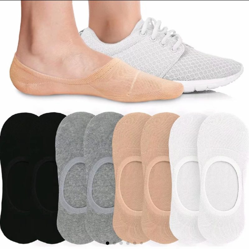 Ladies Invisible Trainer Socks – 8-Pack No-Show Ankle Socks in Grey | Everyday & Gym Wear by The Essentials Wardrob