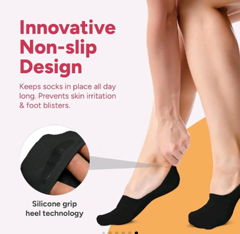 Ladies Invisible Trainer Socks – 8-Pack No-Show Ankle Socks in Grey | Everyday & Gym Wear by The Essentials Wardrob - Image 3