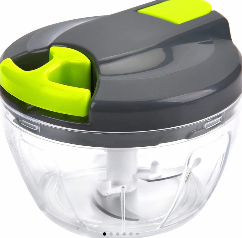 The Manual Food Chopper | Quick and Efficient | Great for Kitchen Use | Manual Food Processor | Features: Pull Rope Mechanism, 3 Blades, 520ml Capacity Fruit Plastic Stainless Steel Utensils Reuse | Great for Ramadan, Eid & Mothers Day Gifting - Image 4