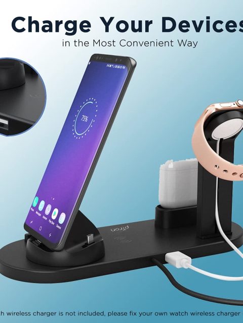 Multi-Function Charging Stand For iPhone, Android, Watch, 3 In 1 Charger Dock
