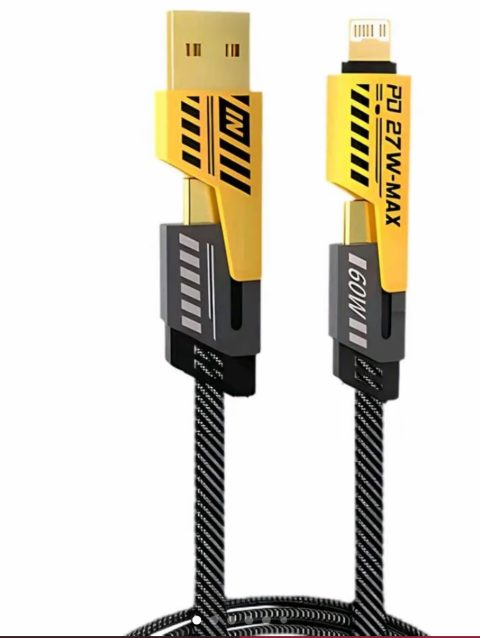 4-in-1 Multi USB Charging Cable – 1M Fast PD Charger Cord for Devices