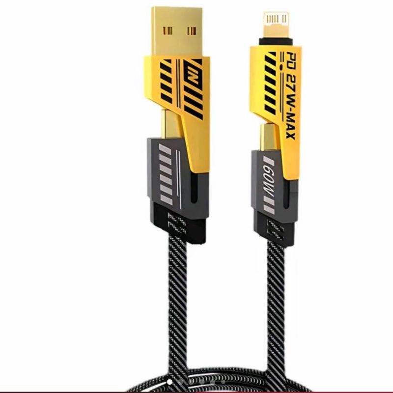 4-in-1 Multi USB Charging Cable – 1M Fast PD Charger Cord for Devices