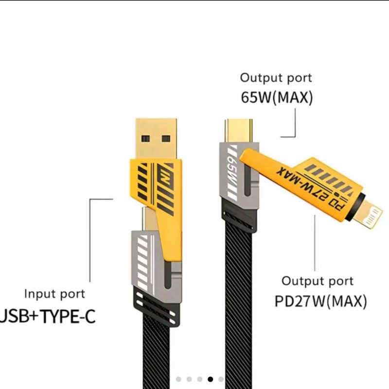 4-in-1 Multi USB Charging Cable – 1M Fast PD Charger Cord for Devices - Image 5