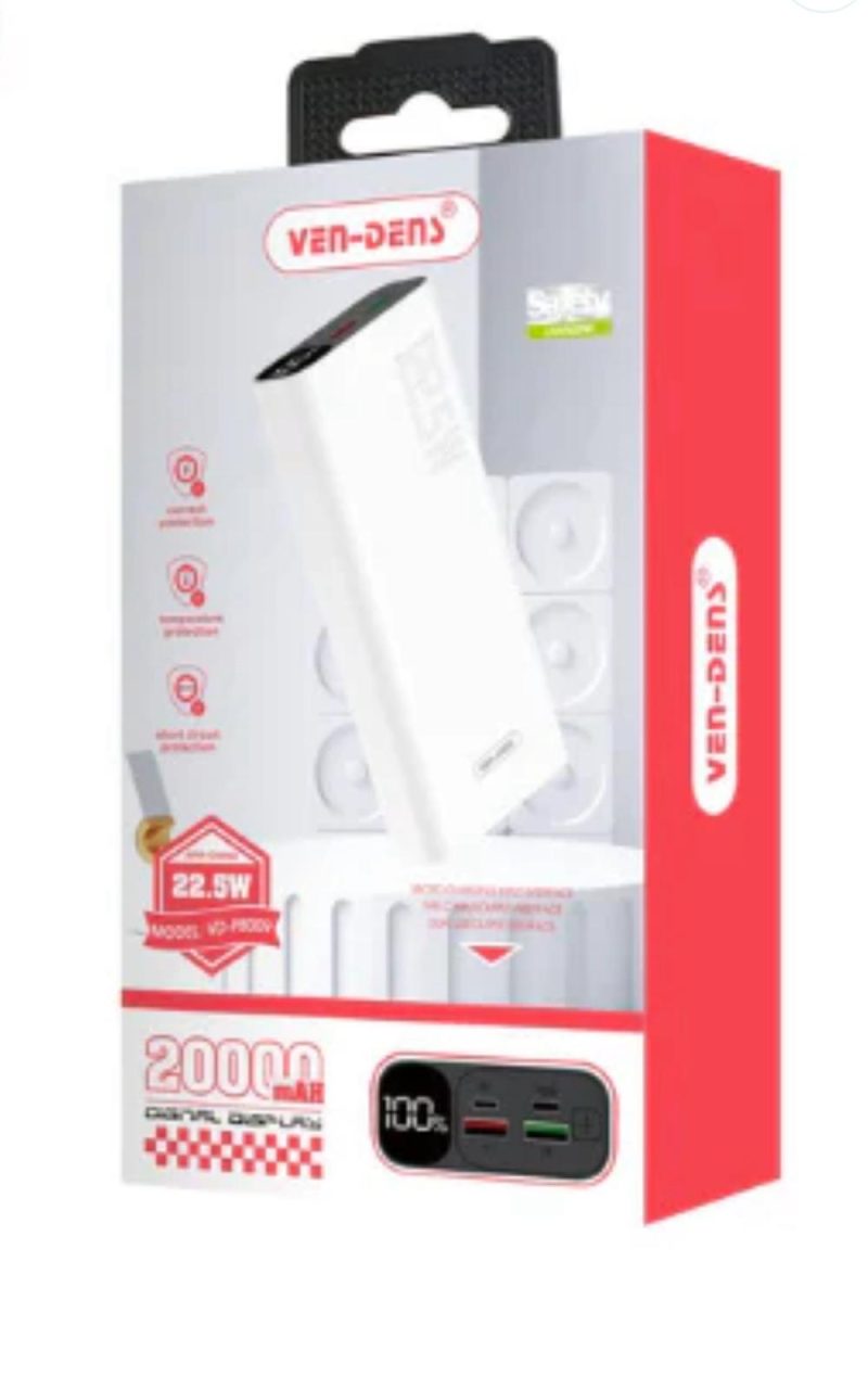 Ven-Dens Multi-Port Charger Power Bank 20000mAH Fast Charging