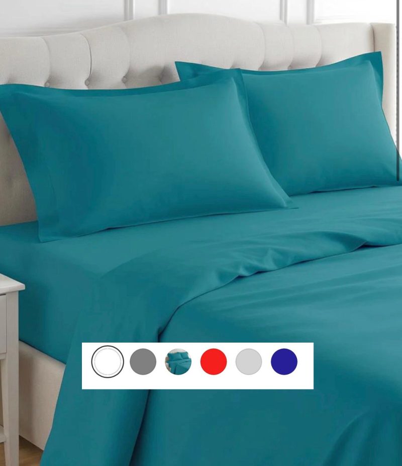 Premium Fitted Bed Sheets – Ultra-Soft, Deep Pocket, Wrinkle-Resistant | Single to Super King Sizes