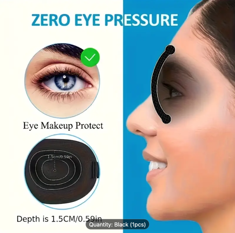 3D Sleep Mask with Black Shade for Eye Protection and Breathability – Essential Travel Accessory - Image 3