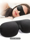 3D Sleep Mask with Black Shade for Eye Protection and Breathability – Essential Travel Accessory