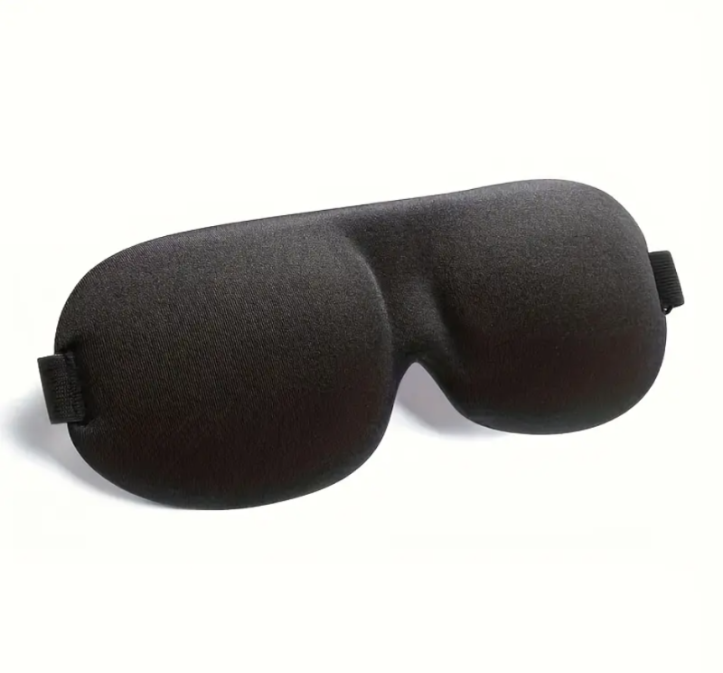 3D Sleep Mask with Black Shade for Eye Protection and Breathability – Essential Travel Accessory - Image 2