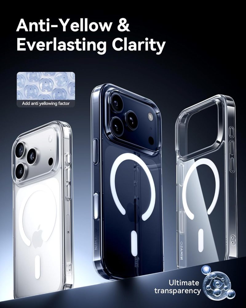 Magnetic Transparent Case for iPhone 17 / 17 Air / 17 Pro / 17 Pro Max – Slim Fit, Shockproof & Wireless Charging Compatible - Image 5