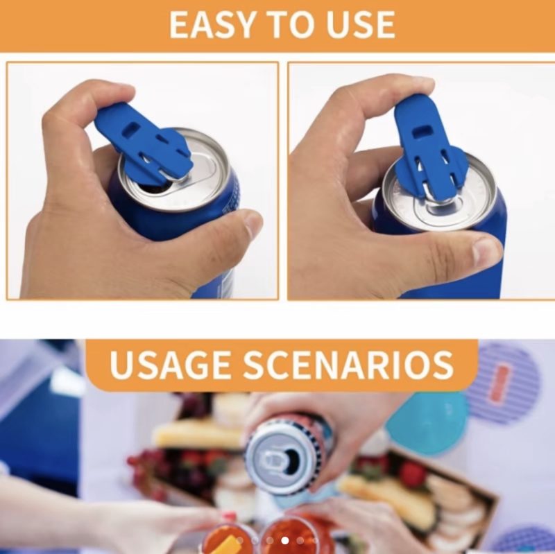 6-Piece Easy Open Can Opener & Drink Protector - Travel & Outdoor Pop-Top Can Accessories - Image 6