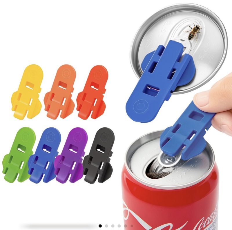 6-Piece Easy Open Can Opener & Drink Protector - Travel & Outdoor Pop-Top Can Accessories