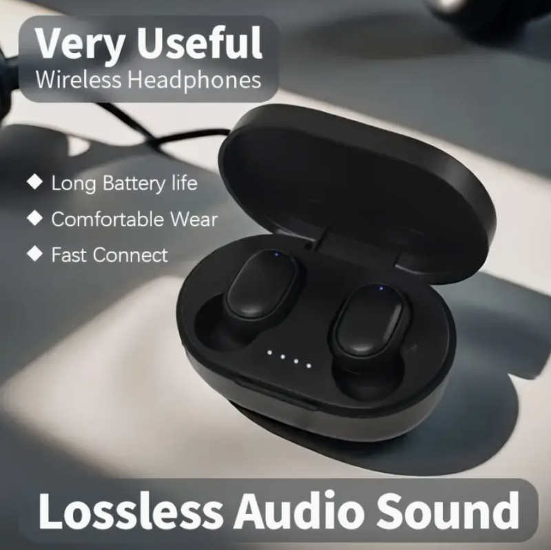 Wireless Earbuds – High-Fidelity Sound, Noise Isolation, Compact & Lightweight | Sport & Office Earphones, Black | Ideal Gift for Christmas & Halloween - Image 6