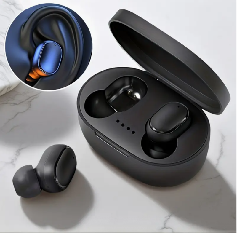 Wireless Earbuds – High-Fidelity Sound, Noise Isolation, Compact & Lightweight | Sport & Office Earphones, Black | Ideal Gift for Christmas & Halloween