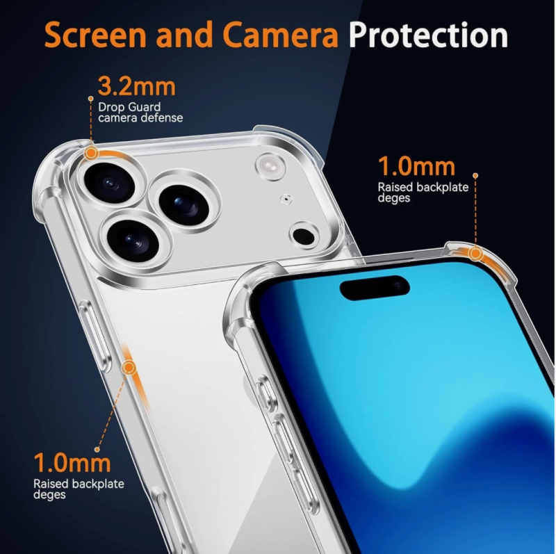 Transparent Clear Case Cover for 17 | 17 Air | 17 Pro | 17 Pro Max – Shockproof, Slim & Scratch-Resistant - Image 2