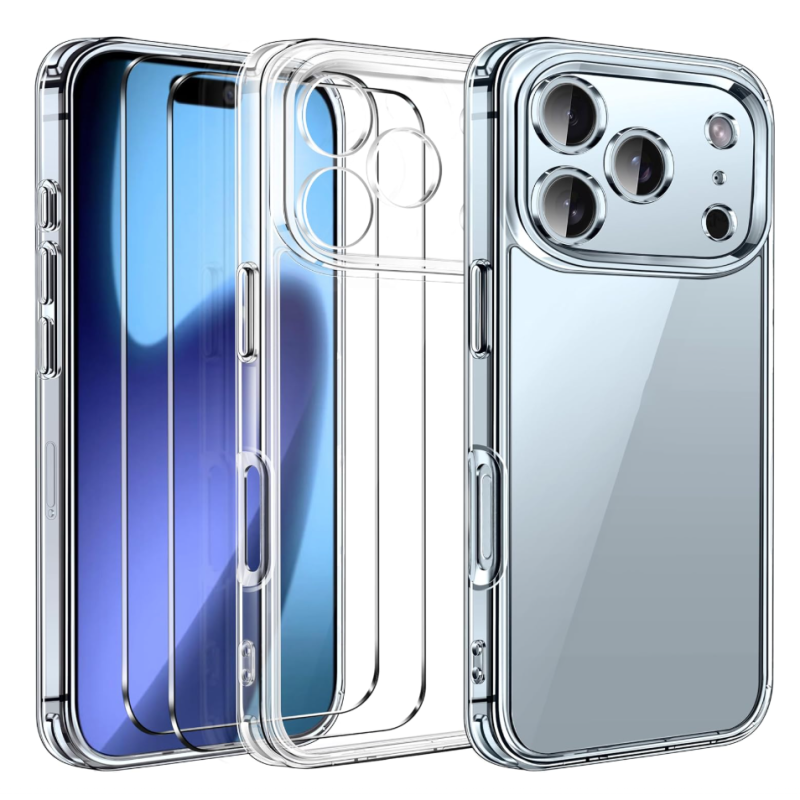 Transparent Clear Case Cover for 17 | 17 Air | 17 Pro | 17 Pro Max – Shockproof, Slim & Scratch-Resistant