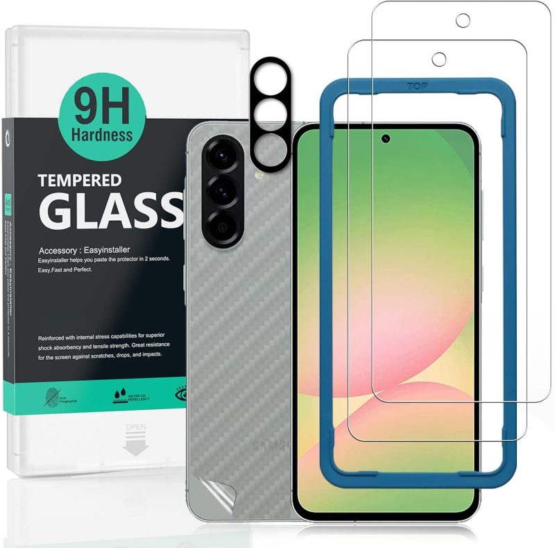 Samsung A Series Tempered Glass Screen Protector – Ultra Clear, 9H Hardness, Anti-Scratch, Bubble-Free, Full Coverage Protection