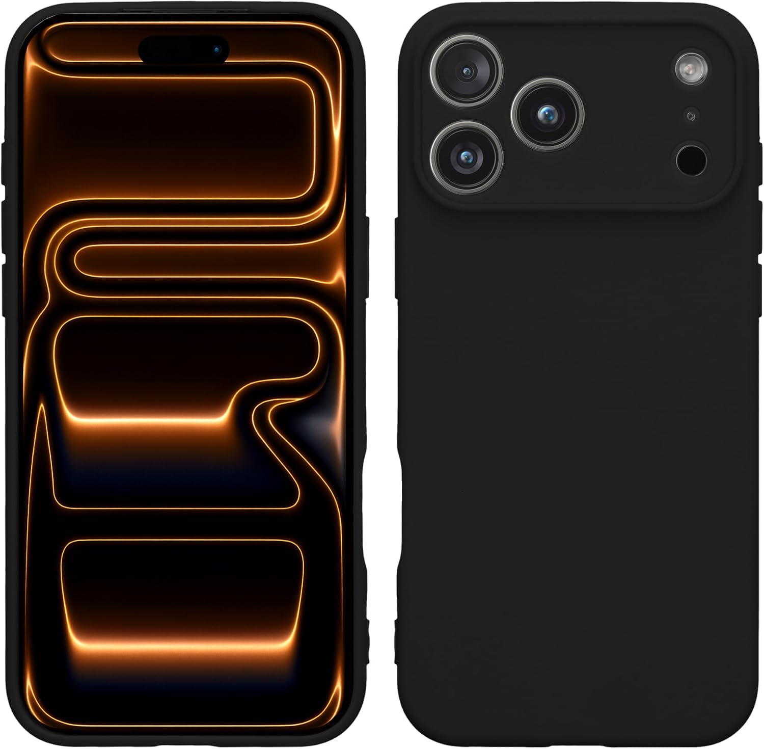 Black Ultra Soft Liquid Gel Case for iPhone 17 Series (17 / 17 Air / 17 Pro / 17 Pro Max) – Flannel Texture, Skin-Friendly, Shockproof Protective Cover – - Image 4