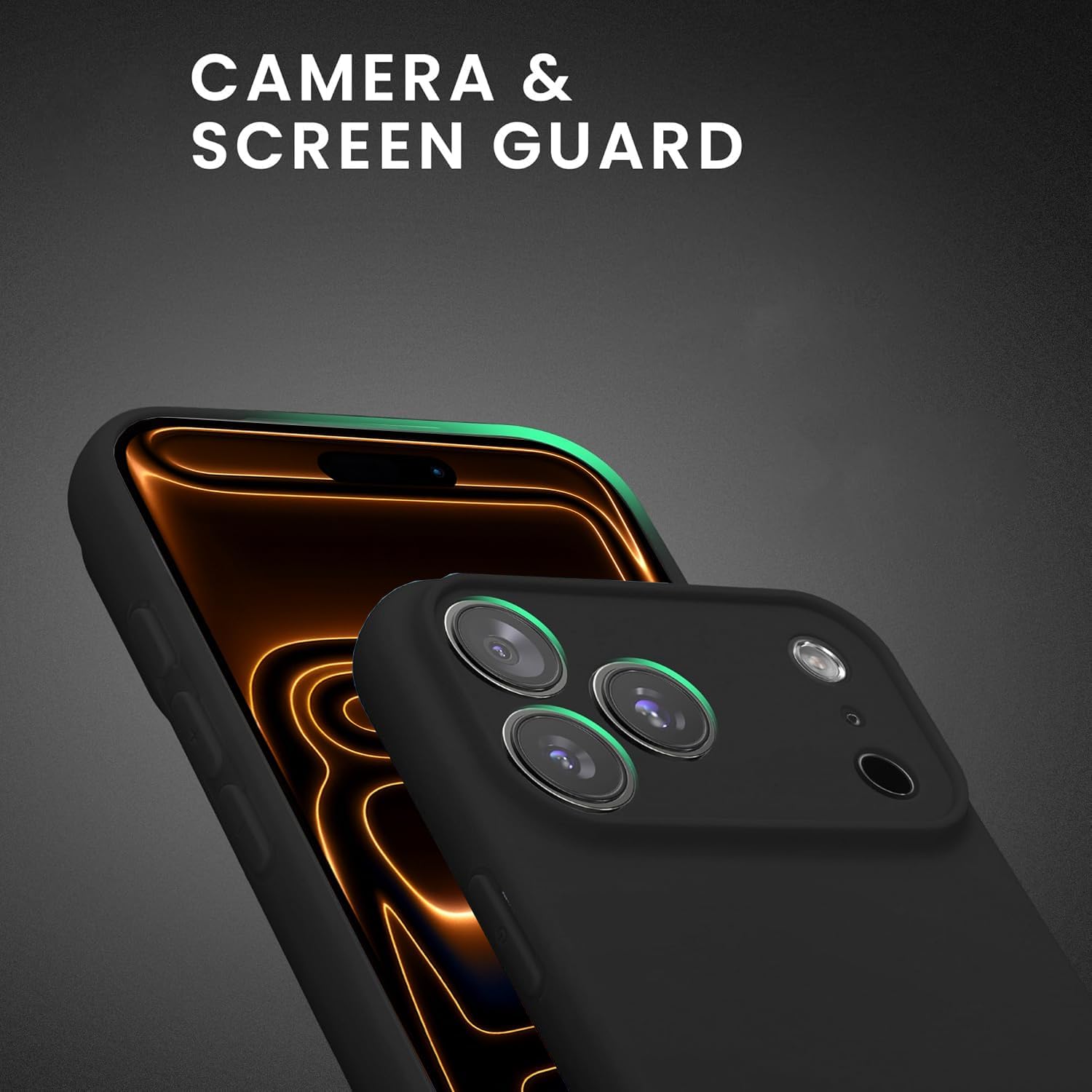 Black Ultra Soft Liquid Gel Case for iPhone 17 Series (17 / 17 Air / 17 Pro / 17 Pro Max) – Flannel Texture, Skin-Friendly, Shockproof Protective Cover – - Image 3