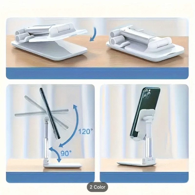 Adjustable Compact Phone & Tablet Stand – Ergonomic Foldable Multi-Angle Holder - Image 3