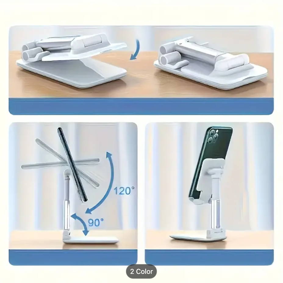 Adjustable Compact Phone & Tablet Stand – Ergonomic Foldable Multi-Angle Holder - Image 3