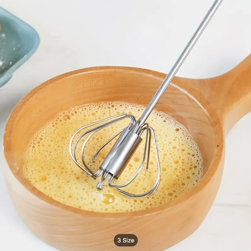 1PC Stainless Steel Multi-Function Whisk & Milk Frother – Hand Mixer for Baking, Eggs & Cream | Essential Kitchen Gadget - Image 4