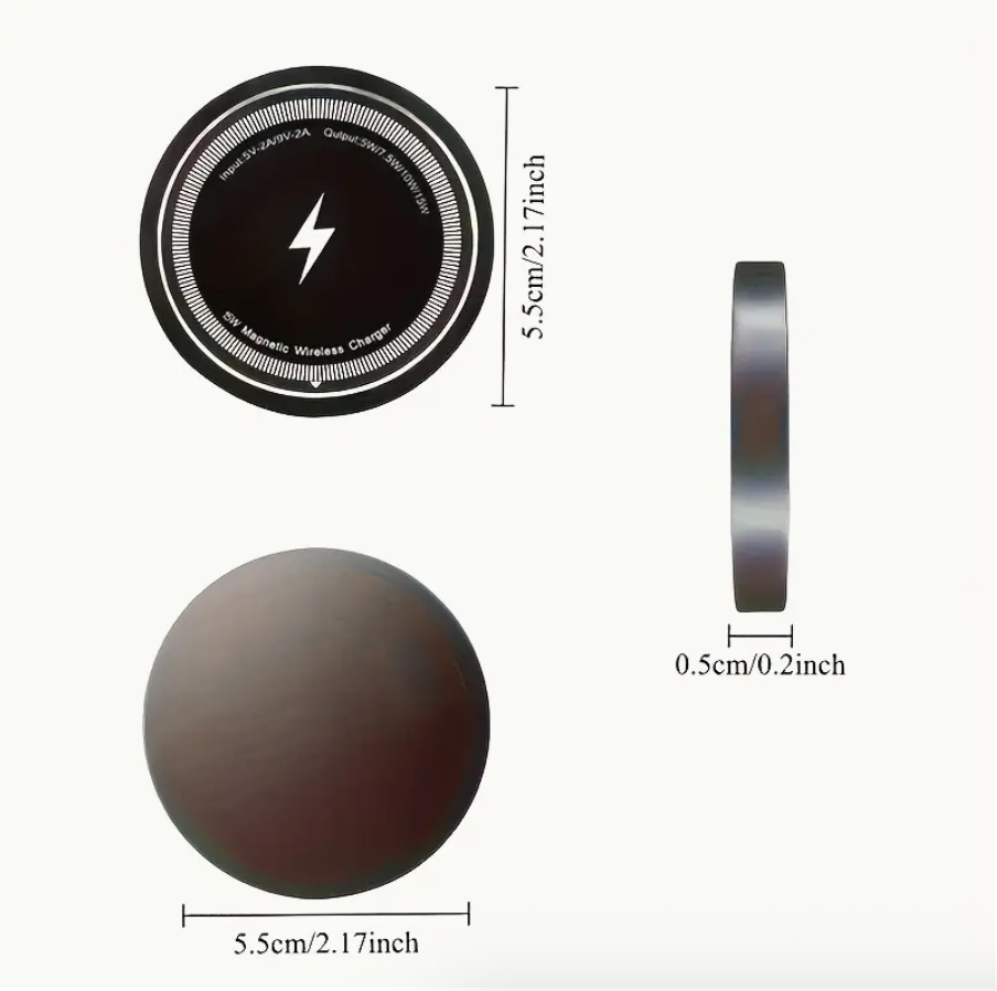 15W Fast-Charging Magnetic Wireless Charger Pad – Compatible with iPhone 16/15/14/13/12/11 (Pro/Max/Mini) | Dual Input USB-C/A | Intelligent Overcharge Protection | Sleek Black Design - Image 3