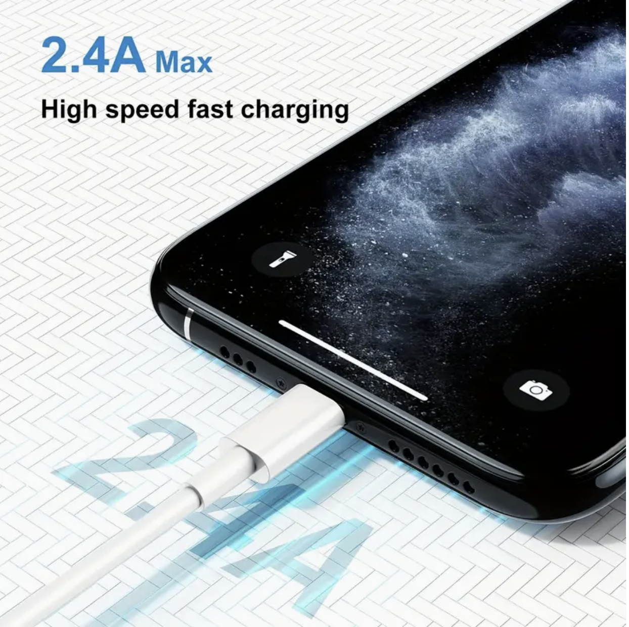 Lightning to USB-A Charging Cable – Fast Charging & Data Sync for iPhone, iPad, iPod - Image 4