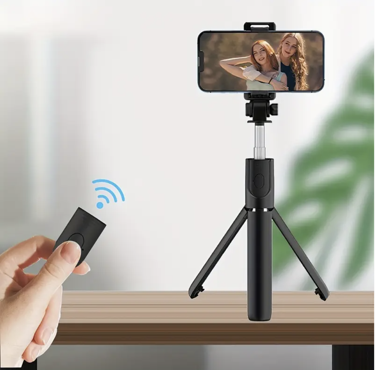 Foldable Selfie Pole with Tripod Stand – 360° Rotation, Anti-Shake, Wireless Handheld Gimbal for Mobile Photography & Travel - Image 4