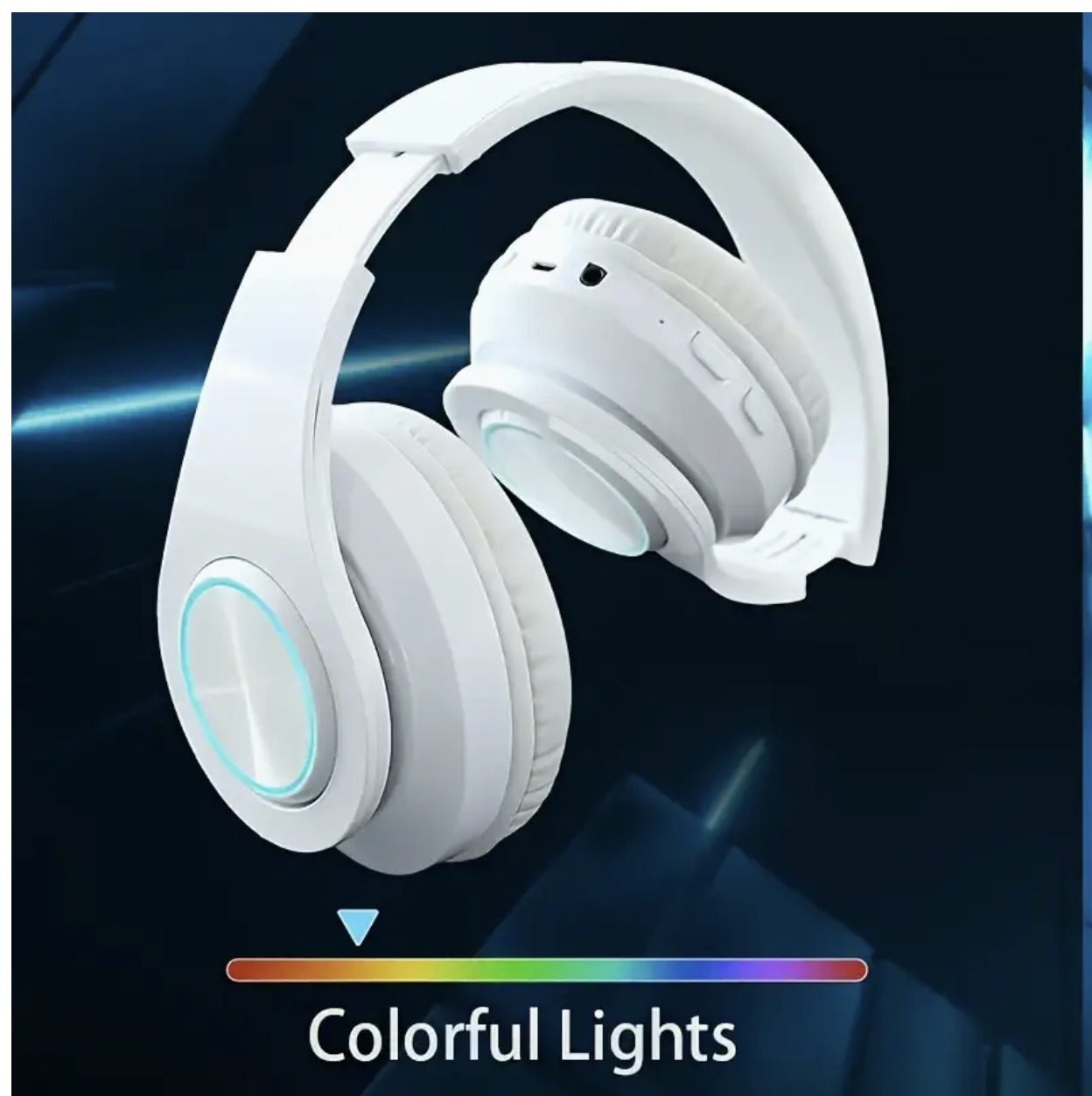 Black Wireless Noise-Canceling Headphones – Foldable Design, USB-C Charging, High-Quality Sound, Red/Black Gaming & Streaming Headset - Image 5