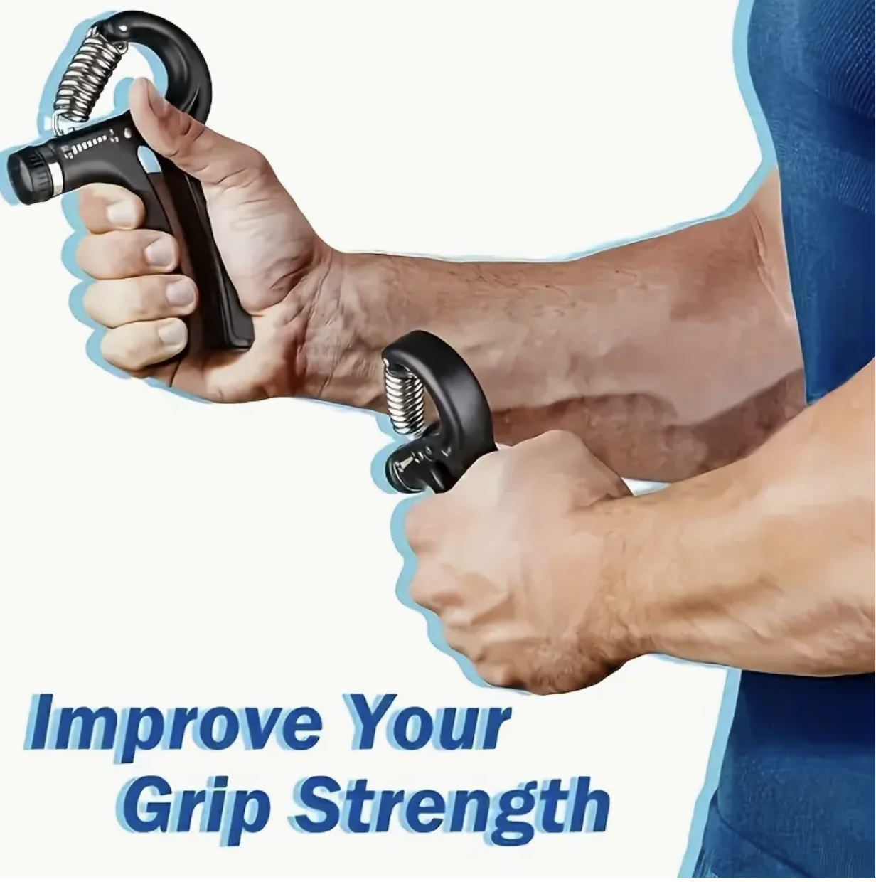 Grip Strength Trainer, Adjustable Hand Grip Exerciser (5–60kg) with Counter – Build Strength, Endurance & Recovery - Image 2