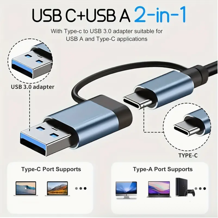 7-in-1 High-Speed USB 3.0 Data Transfer Adapter – Multiport Expansion Hub for Seamless Connectivity - Image 3