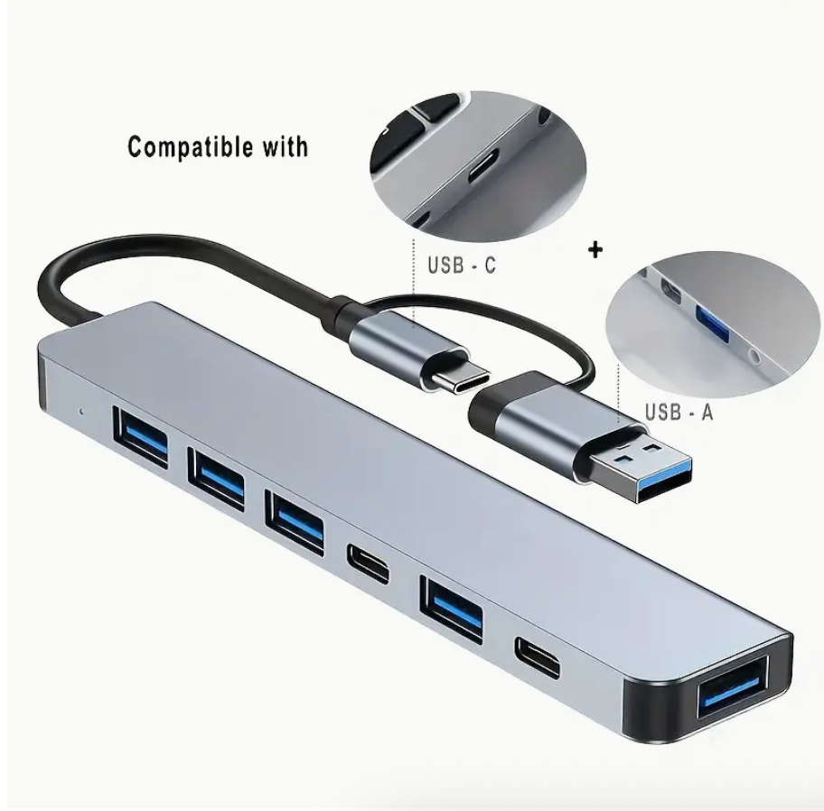 7-in-1 High-Speed USB 3.0 Data Transfer Adapter – Multiport Expansion Hub for Seamless Connectivity - Image 5