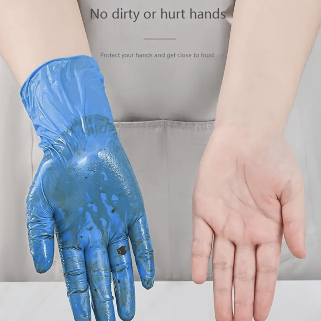 8 PCS Disposable Nitrile Gloves – Large Size | Waterproof, Anti-Slip, Multi-Purpose Cleaning & Protection Gloves - Image 5