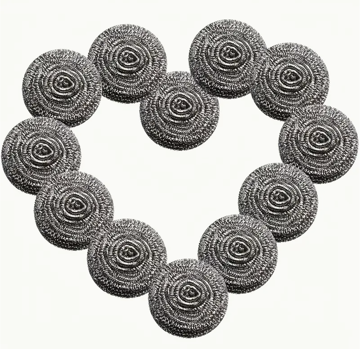 6 Pcs Heavy-Duty Stainless Steel Pot Scrubbing Balls | High-Zinc Iron Core | Rust-Resistant Wire Scrubbers for Tough Kitchen & Bathroom Cleaning - Image 3