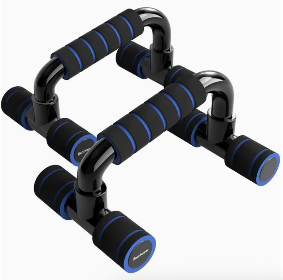 Pushup Bars Stands Handles Set for Men & Women – Cushioned Foam Grip Push Up Bars
