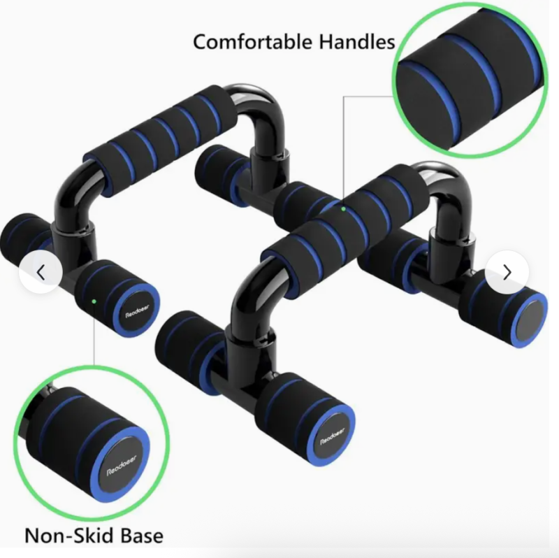 Pushup Bars Stands Handles Set for Men & Women – Cushioned Foam Grip ...