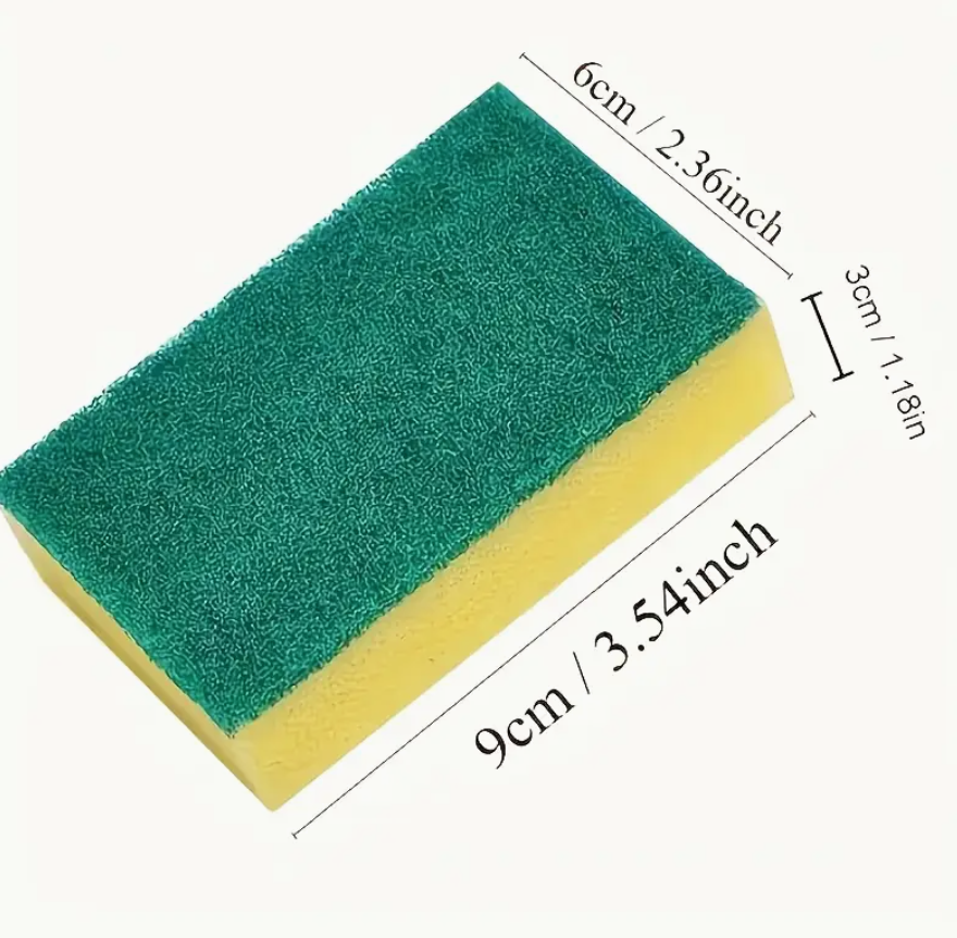 10pcs Kitchen Cleaning Sponges – Double-Sided Heavy-Duty Dishwashing Cloths & Multi-Purpose Scouring Pads - Image 5
