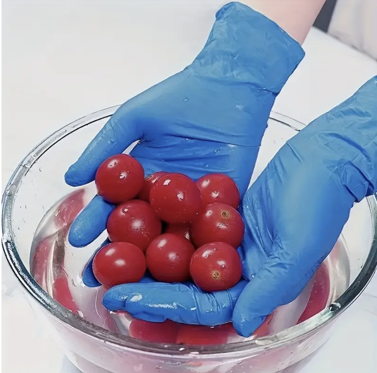 8 PCS Disposable Nitrile Gloves – Large Size | Waterproof, Anti-Slip, Multi-Purpose Cleaning & Protection Gloves - Image 3