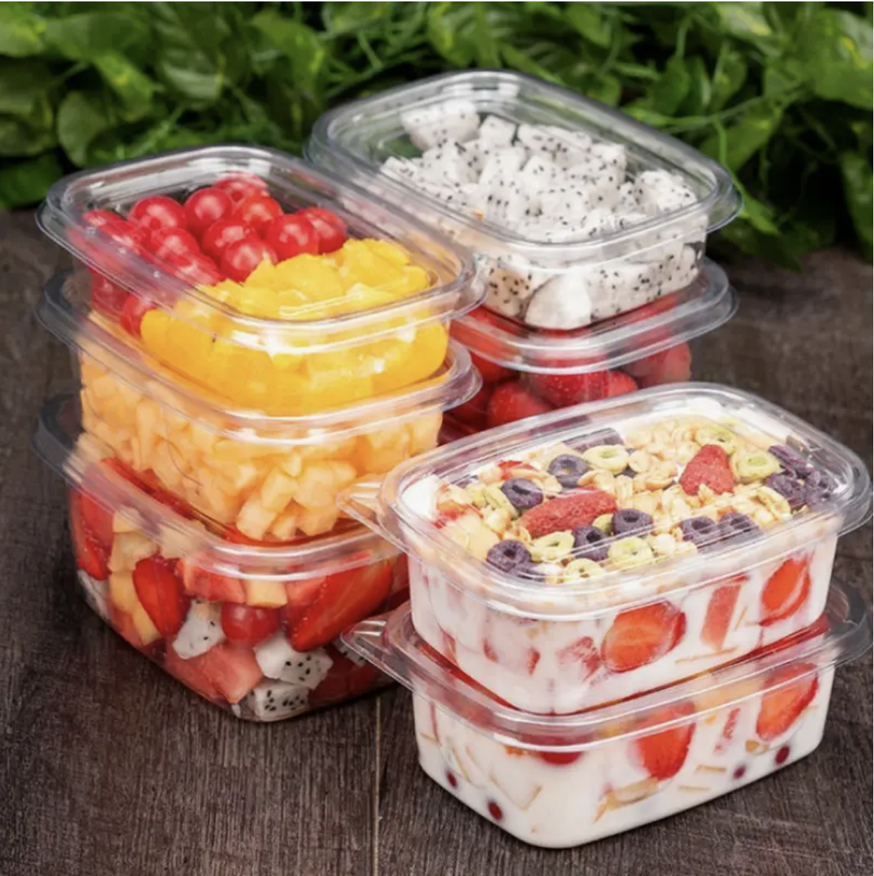 10 Pcs Heavy-Duty Reusable Food Storage Containers with Leakproof Lids – 350ml / 11.84oz Rectangular Stackable Containers, Microwave & Freezer Safe, Airtight & Durable - Image 4