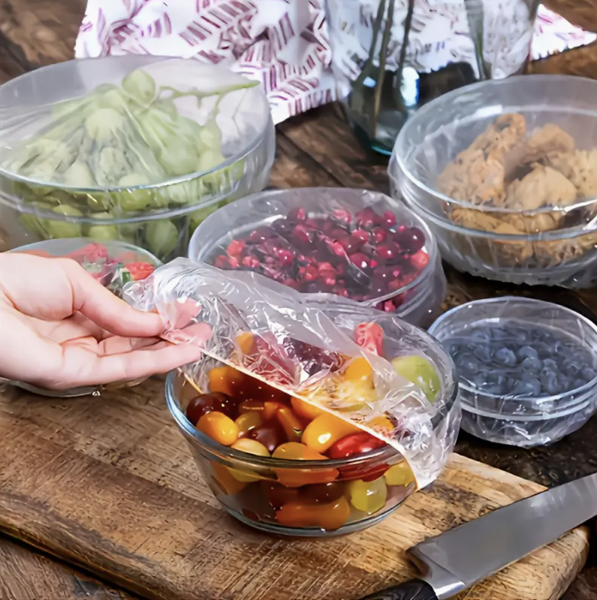 100pcs Individually Wrapped Plastic Food-Safe Cling Film Rolls – Transparent, Odorless & Dustproof, Hygienic Storage Wrap for Fridge, Microwave, Oven & Freezer - Image 6