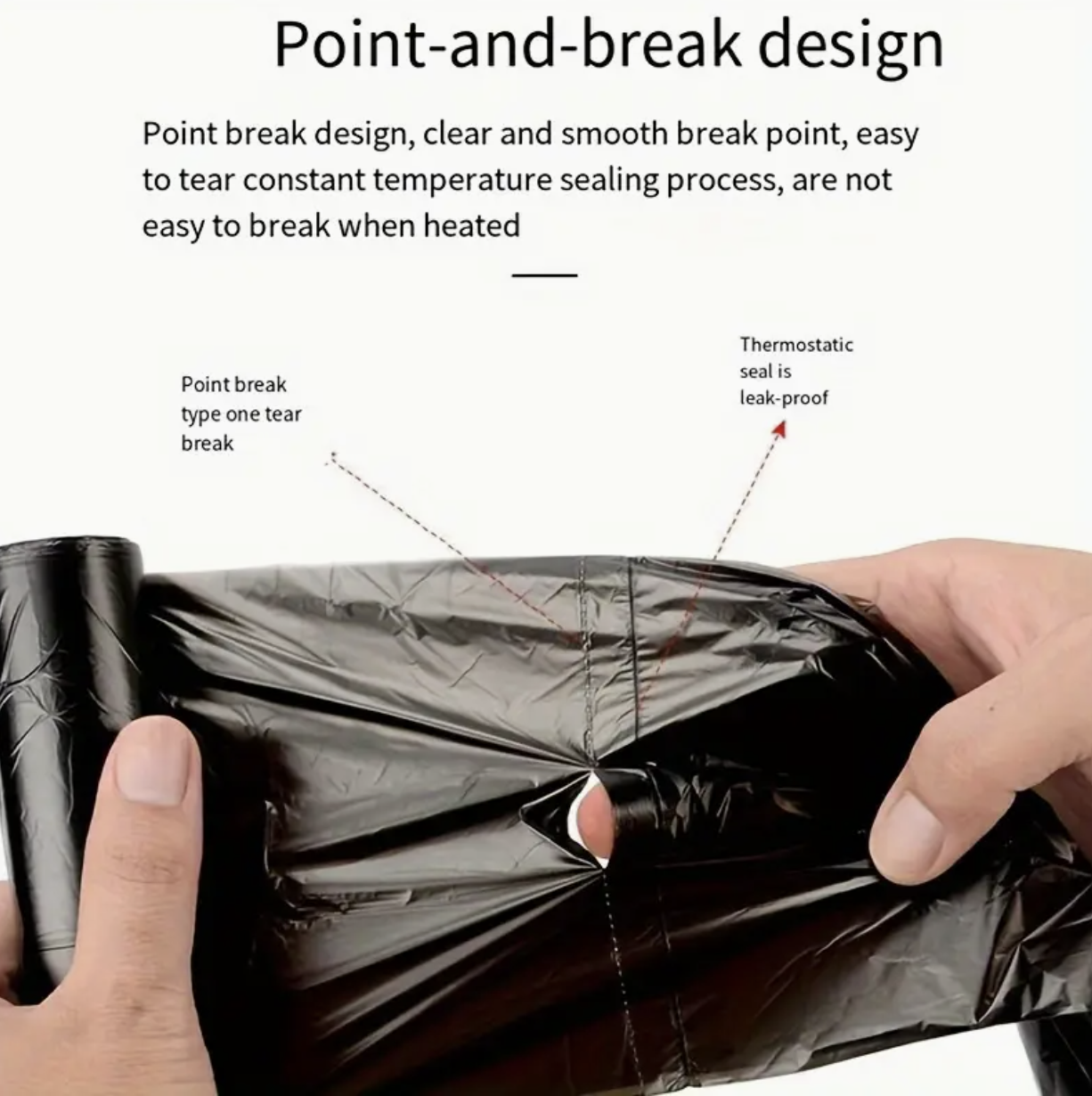 20pcs Extra Thick Durable Handheld Trash Bags – 5 Rolls, Leak-Proof Plastic Waste Bags for Kitchen, Bathroom, Office & Home - Image 3