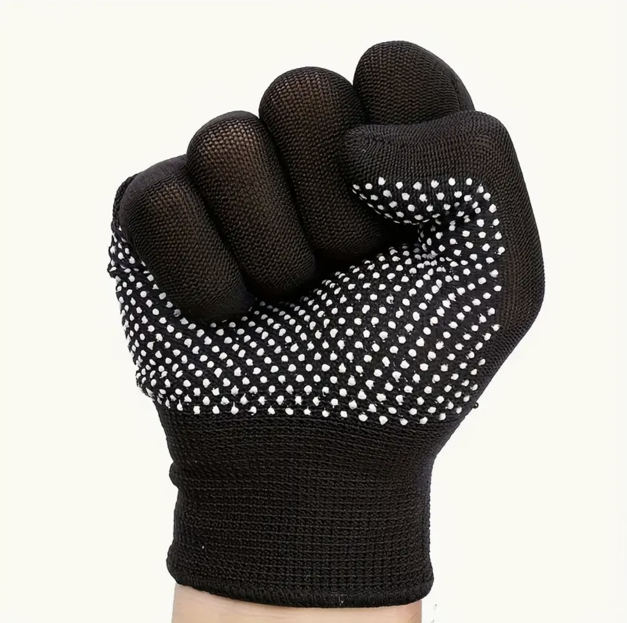 Dotted Gloves for Daily Use – Anti-Slip Outdoor Gloves for Cycling, Camping & Fishing, Available in Black & Gray - Image 4