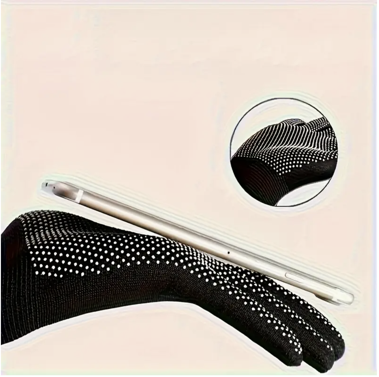 Dotted Gloves for Daily Use – Anti-Slip Outdoor Gloves for Cycling, Camping & Fishing, Available in Black & Gray - Image 5